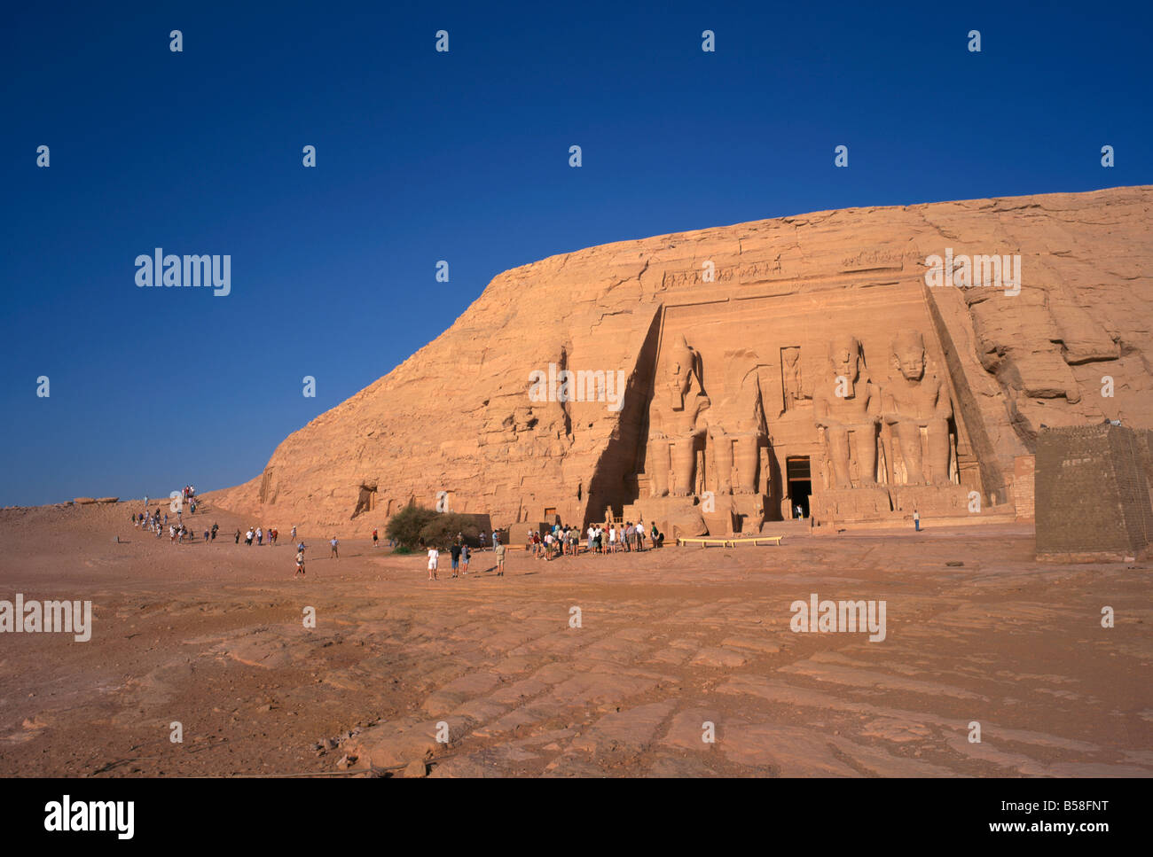 Tempel von Re-Herakhte für Pharao Ramses II., zog als Assuan-Hochdamm gebaut, Abu Simbel, Nubien, Ägypten Stockfoto