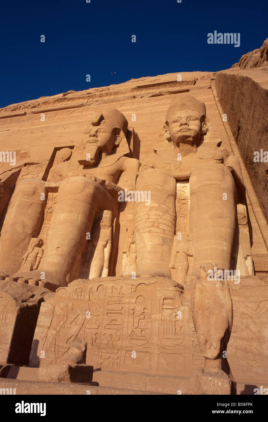 Tempel von Re-Herakhte für Pharao Ramses II., zog als Assuan-Hochdamm gebaut, Abu Simbel, Nubien, Ägypten Stockfoto