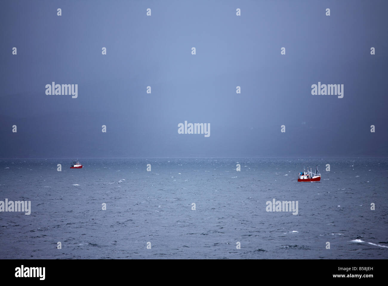 Fischerboote am Loch Broom, Ullapool, Schottland Stockfoto