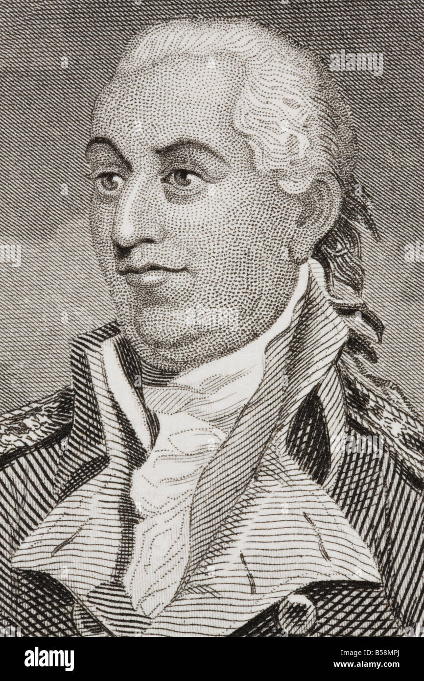 John Barry, 1745 - 1803. In Irland geborener amerikanischer Offizier in der Continental Navy. Stockfoto