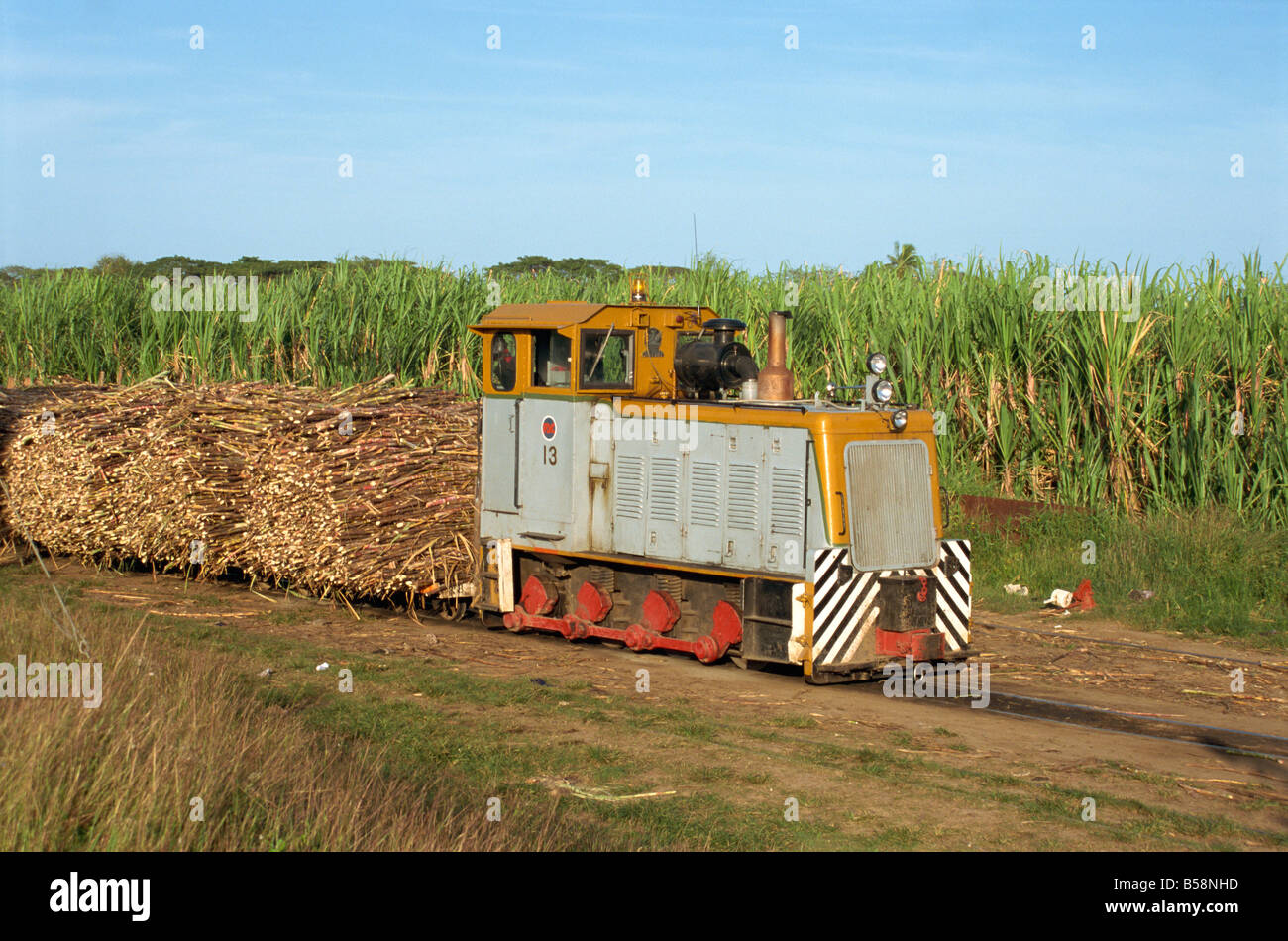 Sugar Cane train Westküste Tiefland Viti Levu Fidschi pazifischen Inseln Pazifik Stockfoto