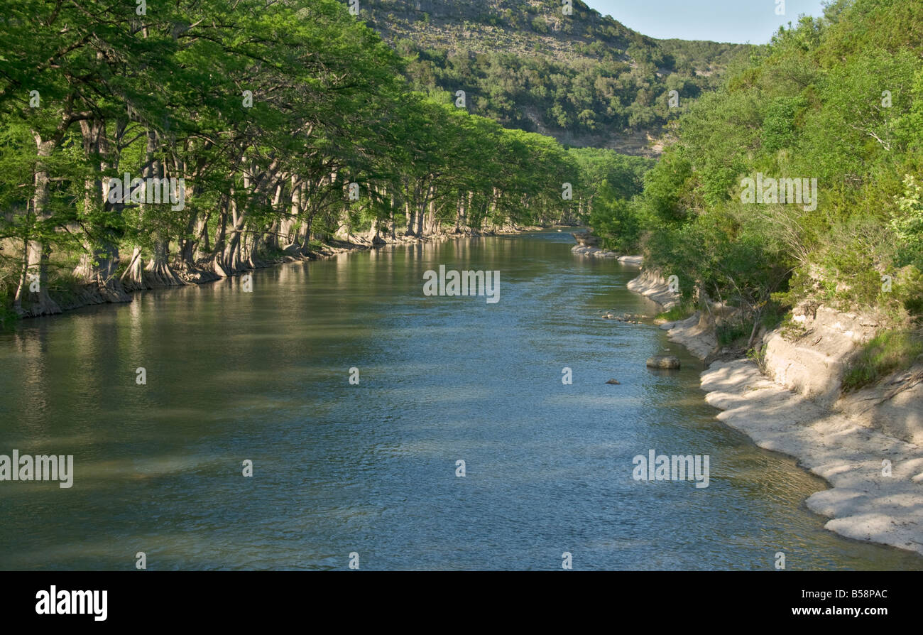 Texas Hill Country Comal County Guadalupe River Stockfoto