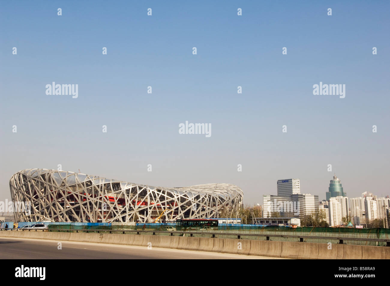 Nationalstadion, 2008 Beijing Austragungsort der Olympischen Spiele, Peking, China Stockfoto