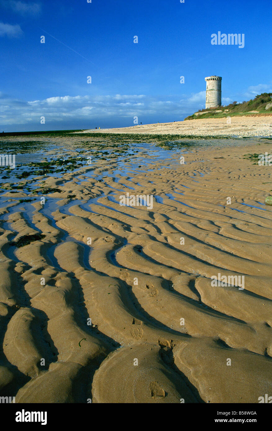 Leuchtturm von Phare des Baleines Ile de Re Charente Maritime Poitou Charentes Frankreich Europa Stockfoto