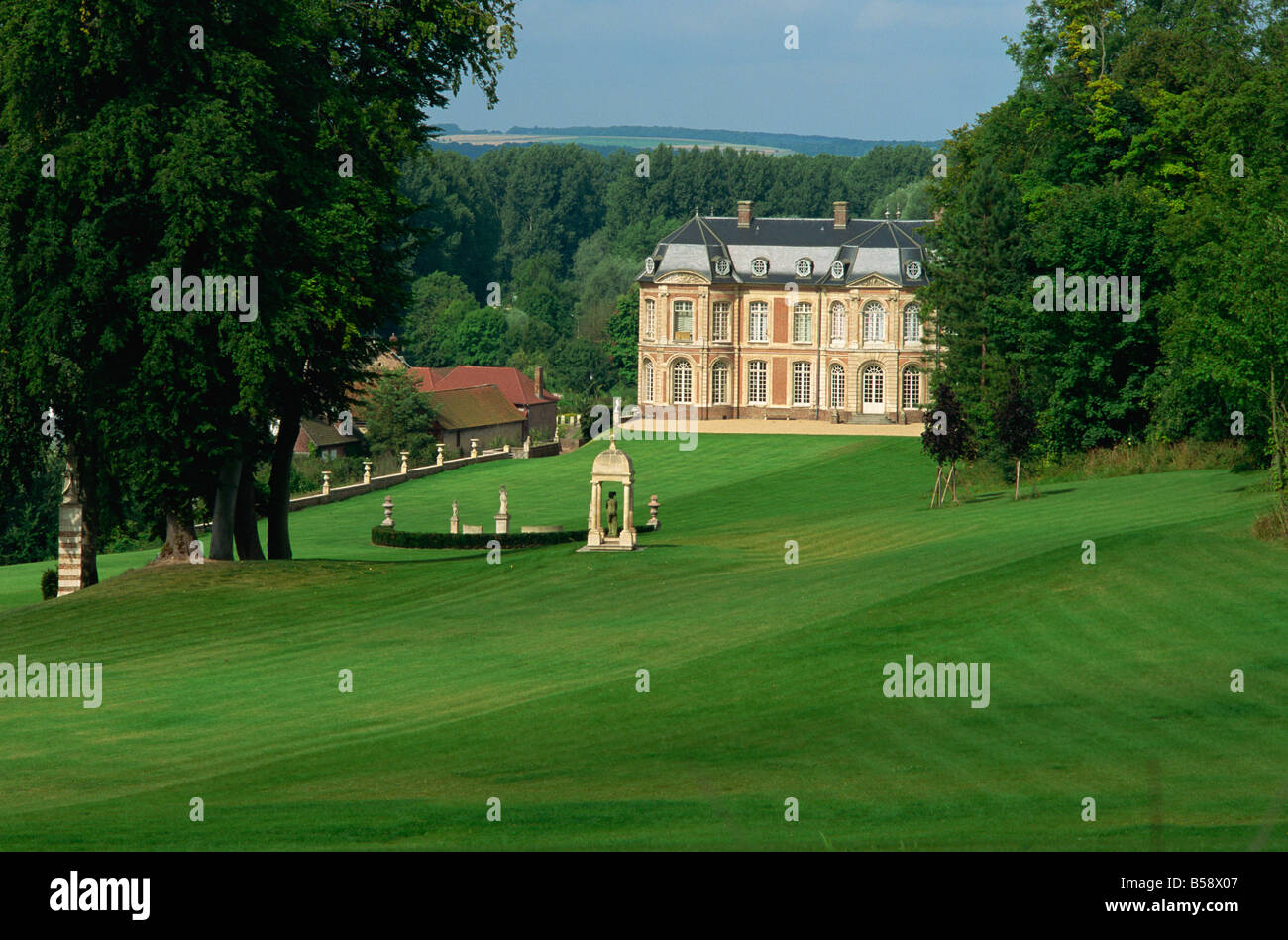 Schloss, lange, Picardie, Frankreich, Europa Stockfoto