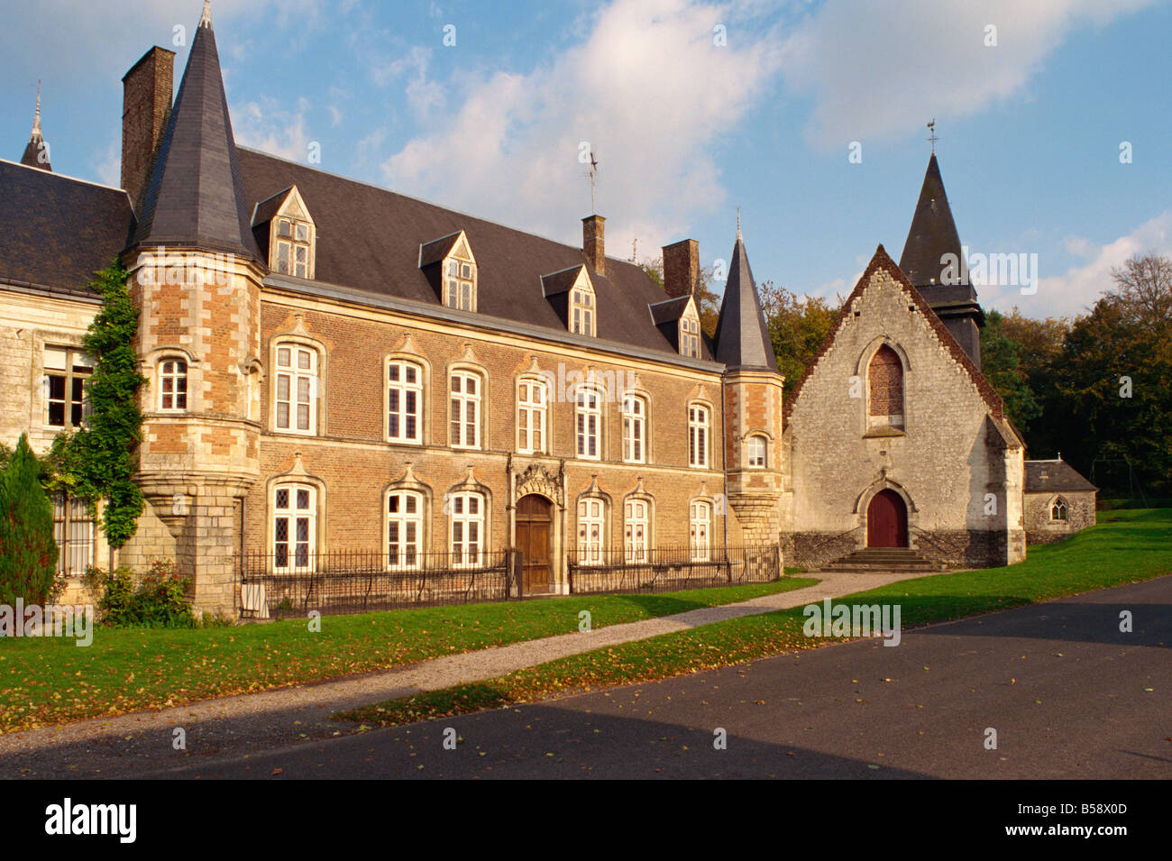 Das Herrenhaus, Argoules, Picardie, Frankreich, Europa Stockfoto
