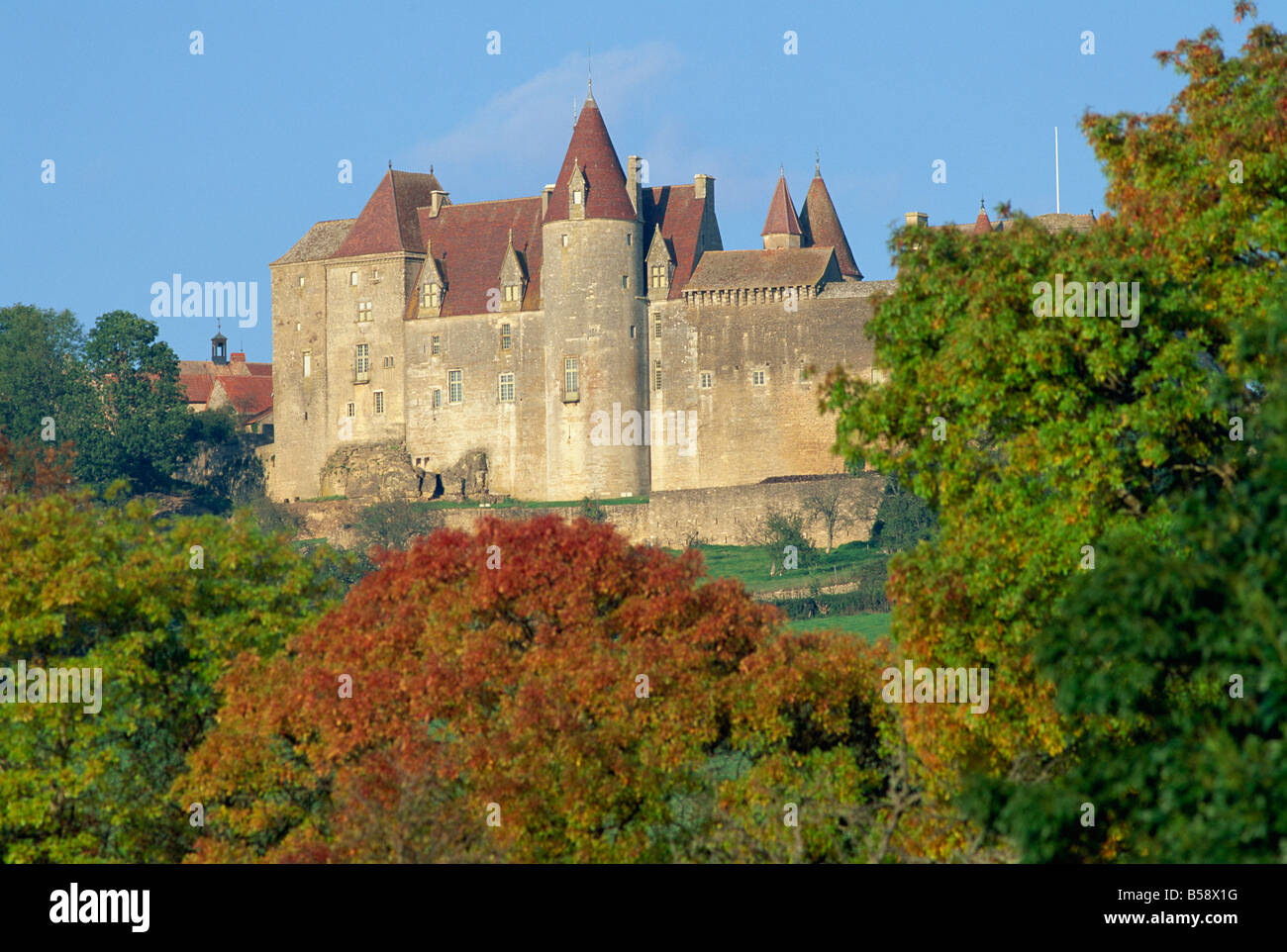 Chateauneuf, Burgund, Frankreich, Europa Stockfoto