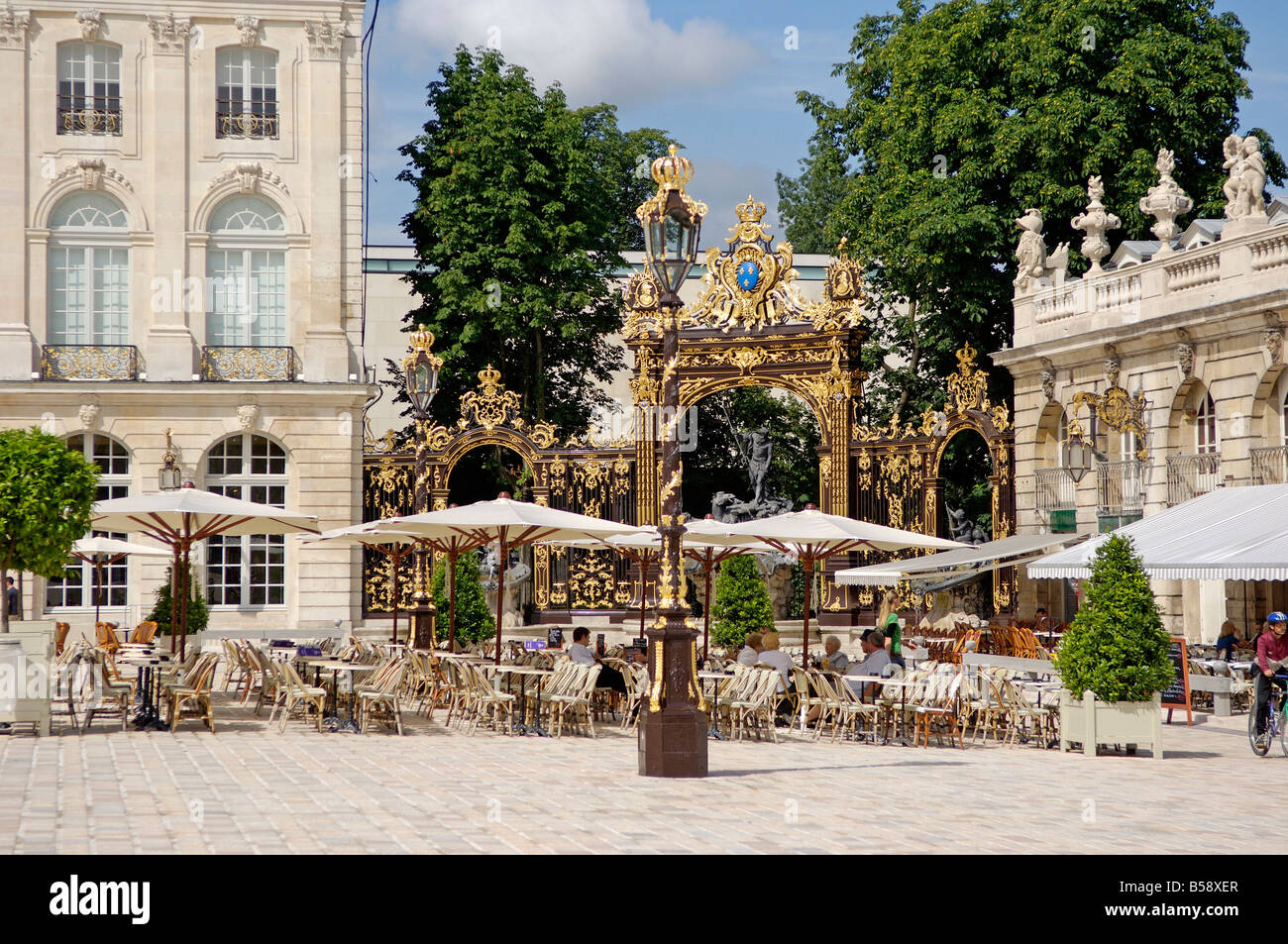 Setzen Sie Stanislas, Place Royale, Stanislas Leszczynski, König von Polen, Nancy, Meurthe et Moselle, Lothringen, Frankreich Stockfoto