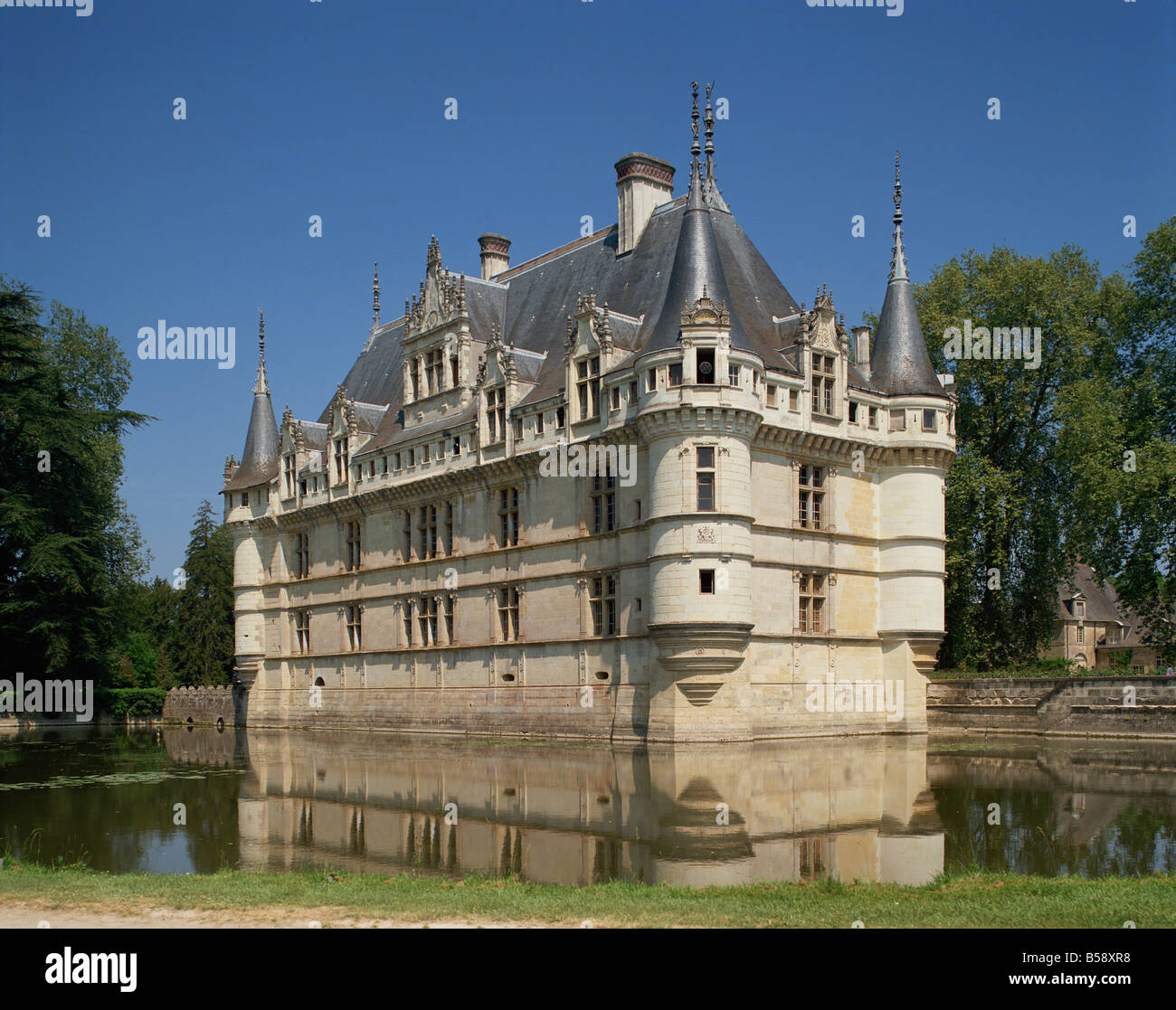 Schloss von Azay le Rideau UNESCO World Heritage Site Indre et Loire Loire Valley Centre France Europe Stockfoto
