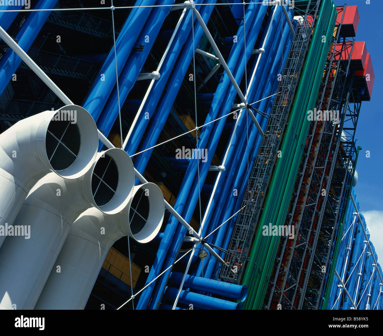 Äußere Details des Pompidou Centre Beaubourg Paris Frankreich M Mawson Stockfoto