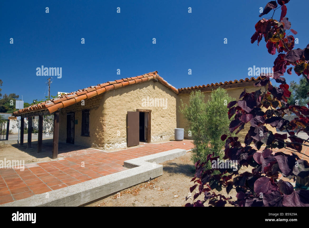 Ortega Adobe-Haus in Ventura, Kalifornien USA Stockfoto