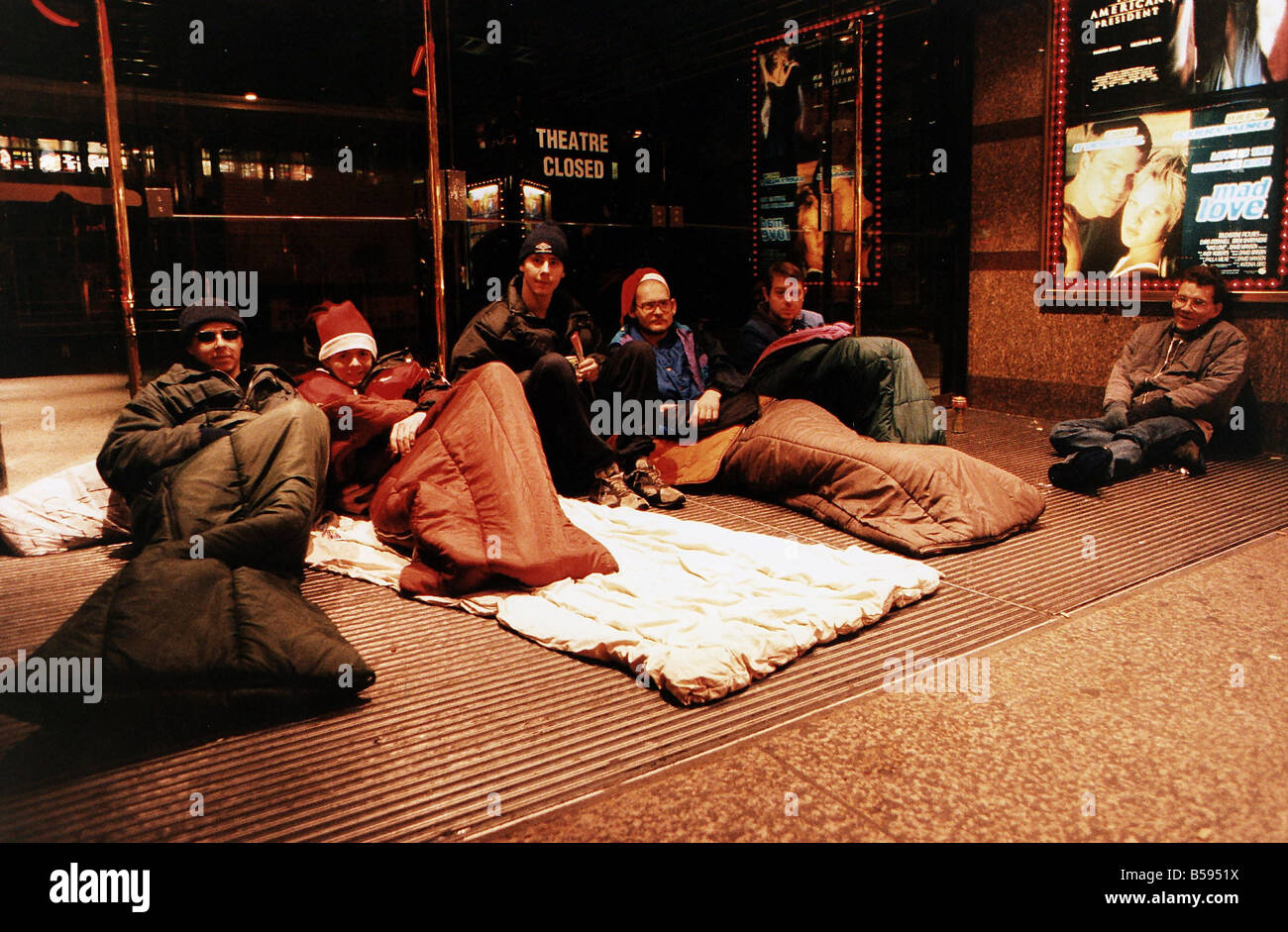 Der Obdachlose Straße in London Leicester Square Stockfoto
