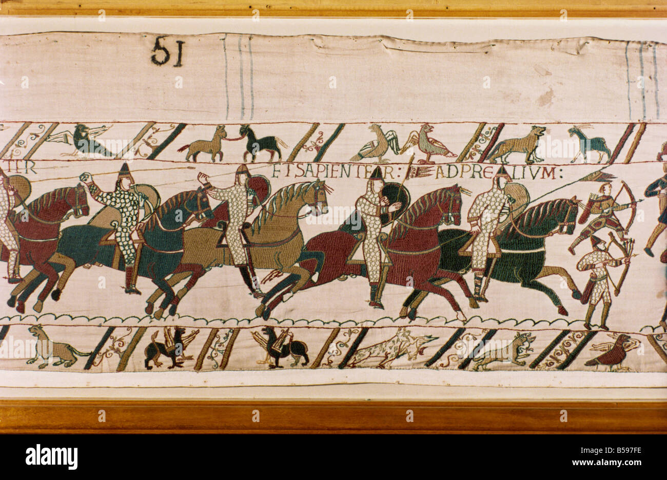 Die Bayeux Tapestry Normandie Frankreich RHPL Stockfoto