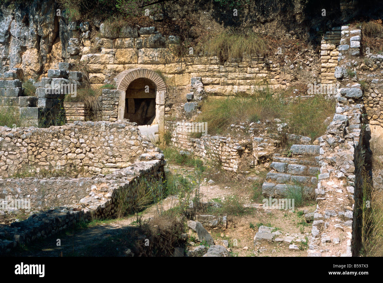 Ausgrabungsstätte Butrint, UNESCO-Weltkulturerbe, Albanien, Europa Stockfoto