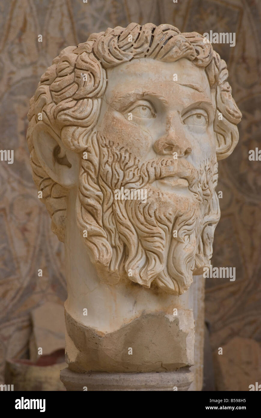 Statue des Kaisers Septimius Severus, Museum an die römische Stätte von Djemila, Algerien, Nordafrika, Afrika Stockfoto