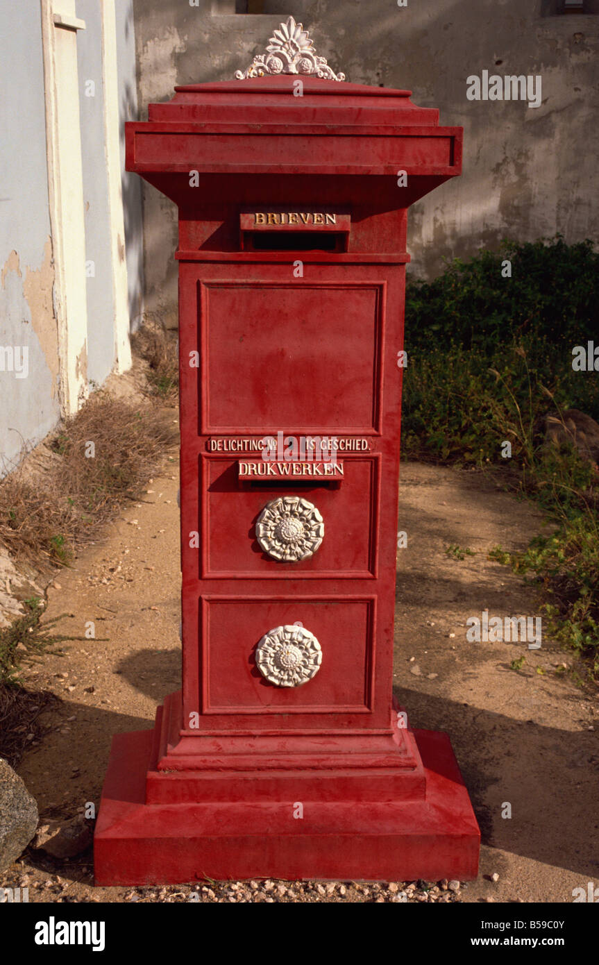 Alte Post-Box im Museum Aruba Niederländische Antillen West Indies Mittelamerika Stockfoto