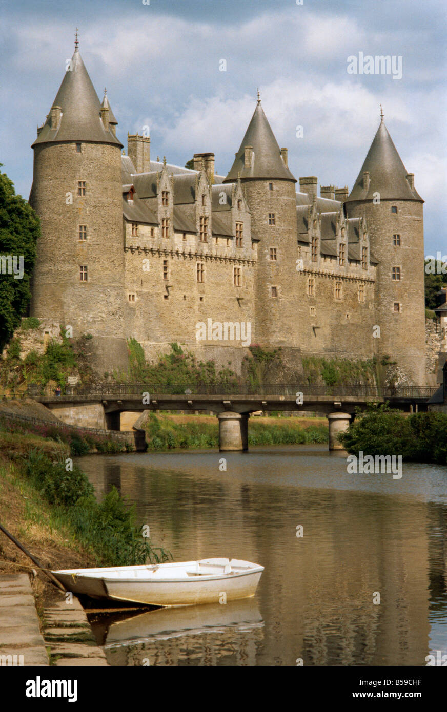 Schloss Josselin Bretagne Frankreich Europa Stockfoto