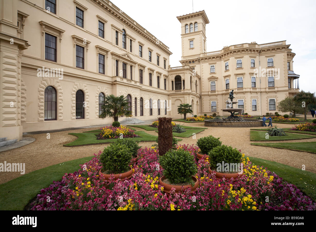 Terrassengärten von Osborne House ehemaligen Haus der Königin Victoria East Cowes Isle Of Wight England UK Stockfoto