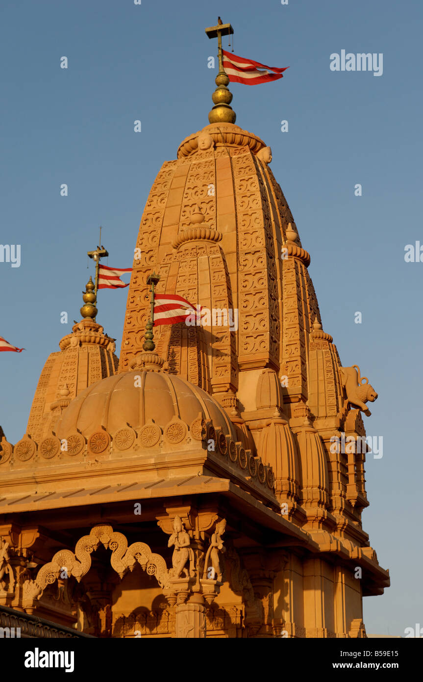 Detail der Swaminarayan Tempel (Mandir) Valsad Gujarat Indien Stockfoto