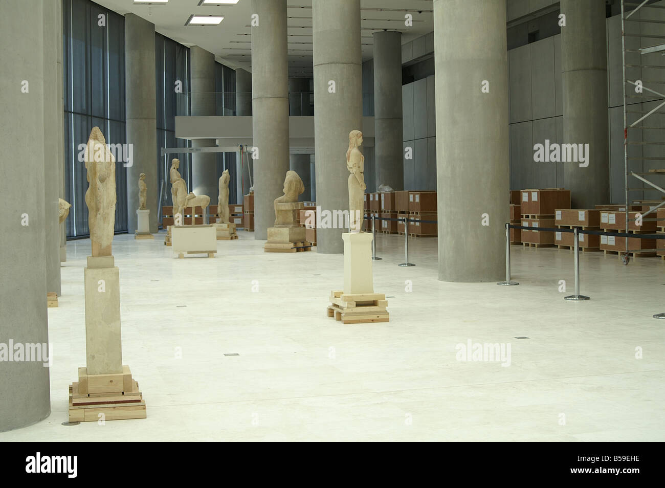 Blick auf das neue Akropolis Museum in Athen. Stockfoto