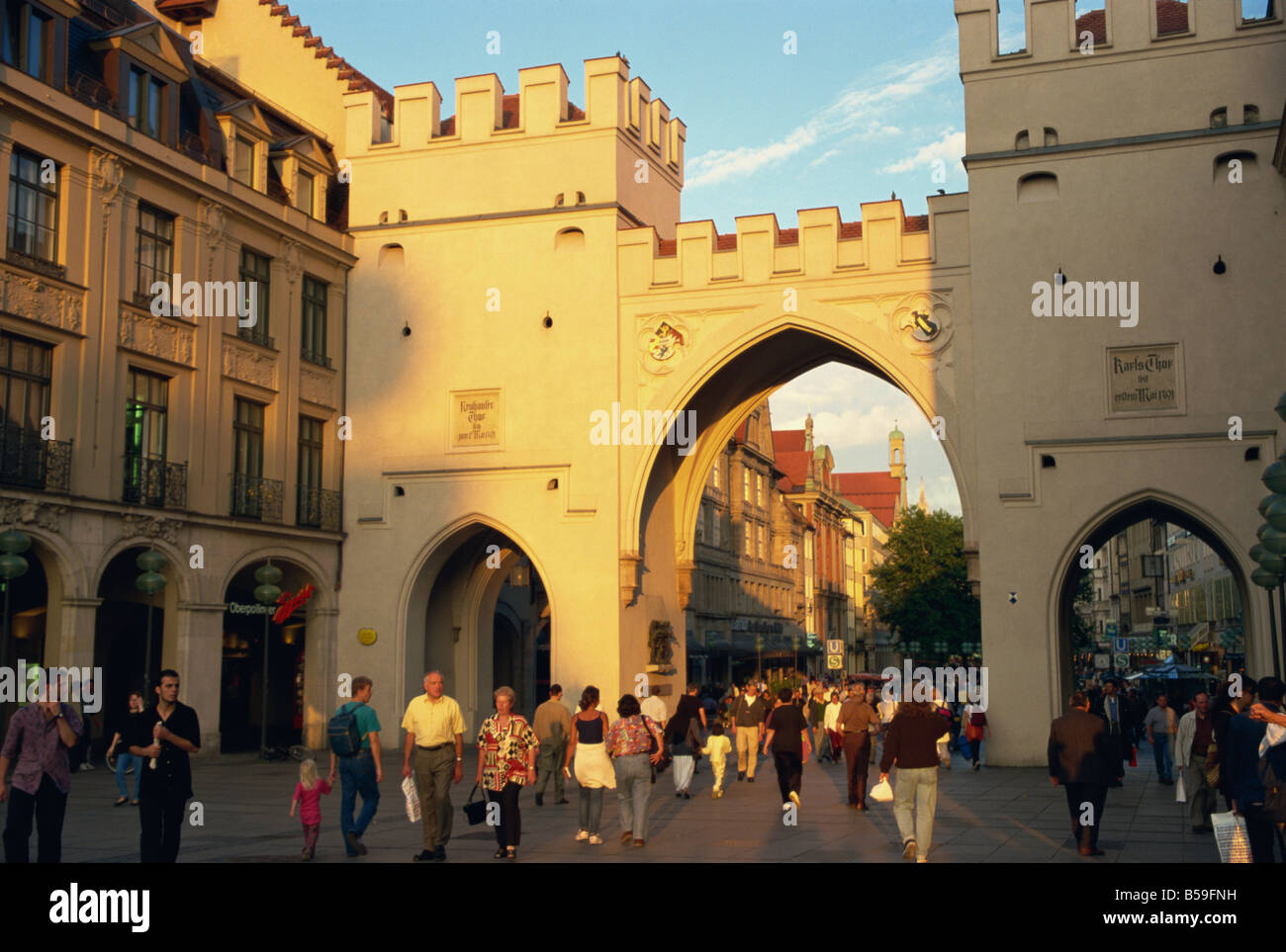 Karl s Tor Tor München Bayern Deutschland Europa Stockfoto