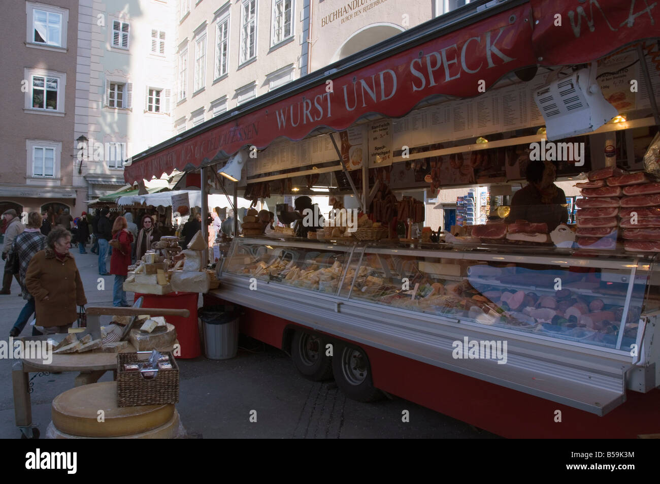 Käse Shop, Salzburg, Österreich, Europa Stockfoto