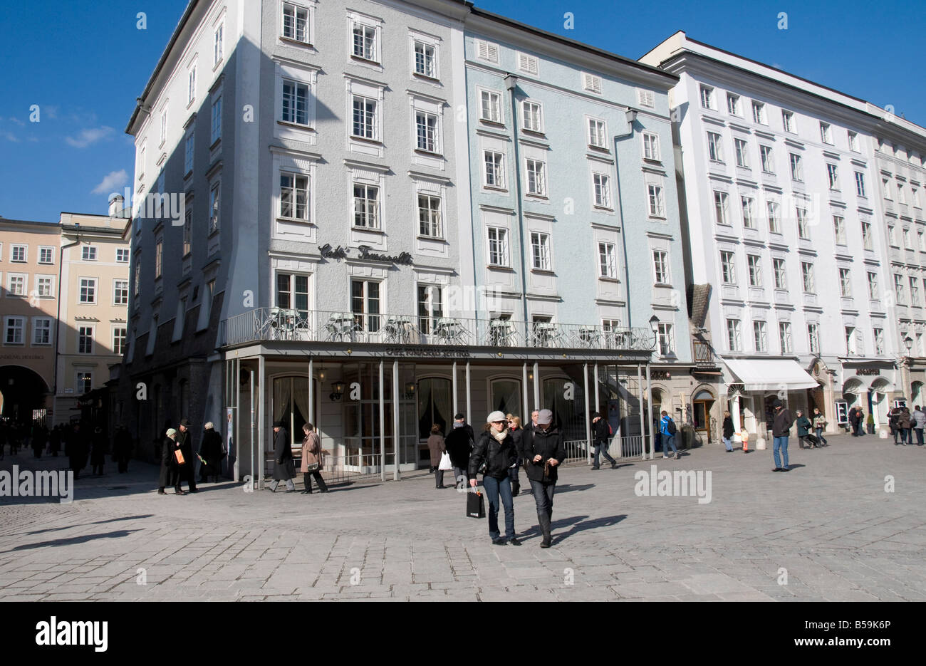 Der Alter Markt, eine quadratische berühmt für seine gute Geschäfte, Salzburg, Österreich, Europa Stockfoto