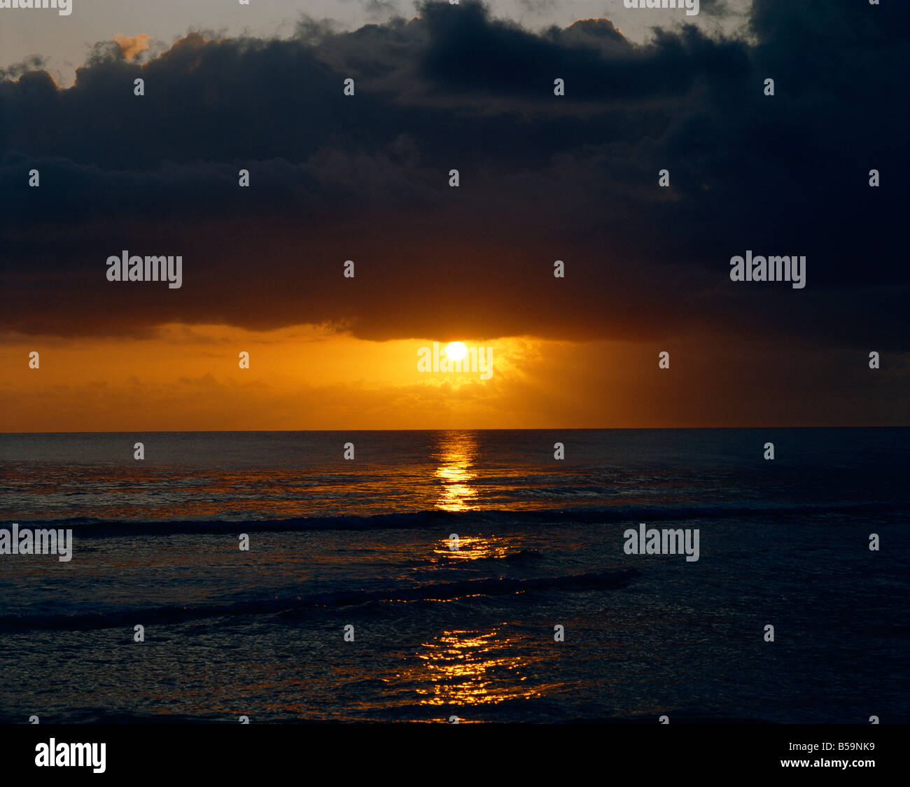 Sonnenuntergang Barbados West Indies Karibik Mittelamerika Stockfoto