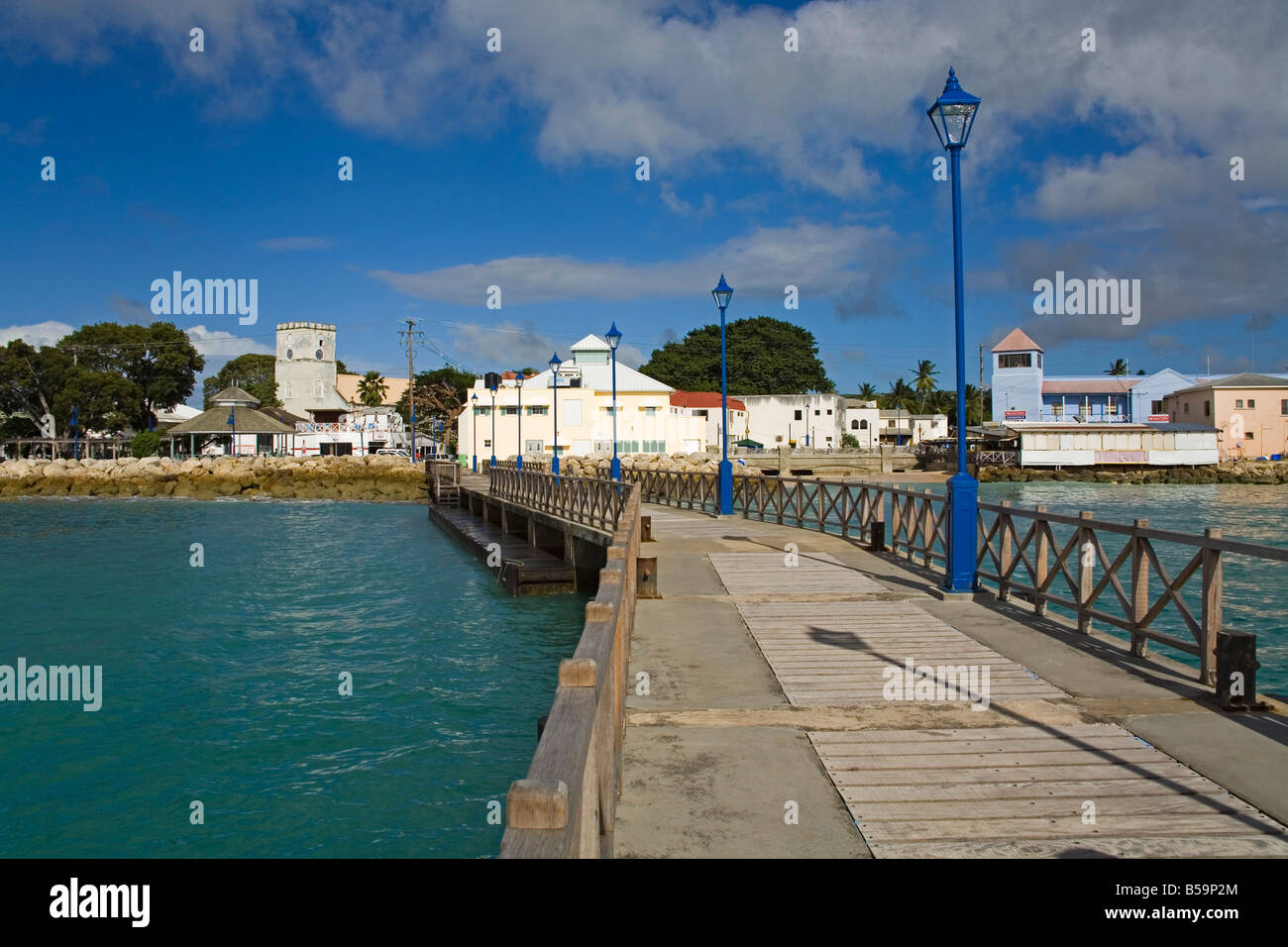 Speightstown Pier, St.-Petri Gemeinde, Barbados, West Indies, Karibik, Mittelamerika Stockfoto