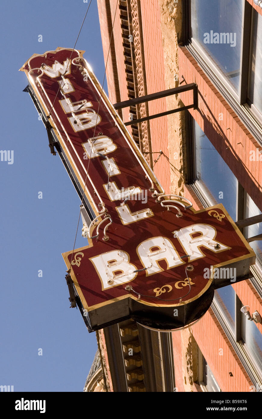 Wild Bill Bar Zeichen Deadwood South Dakota USA Stockfoto