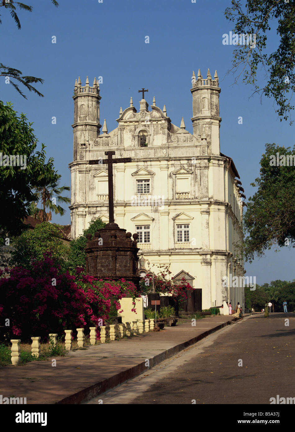 Espirito Santo, Kirche von St. Francis Assisi, Old Goa, UNESCO-Weltkulturerbe, Goa, Indien Stockfoto