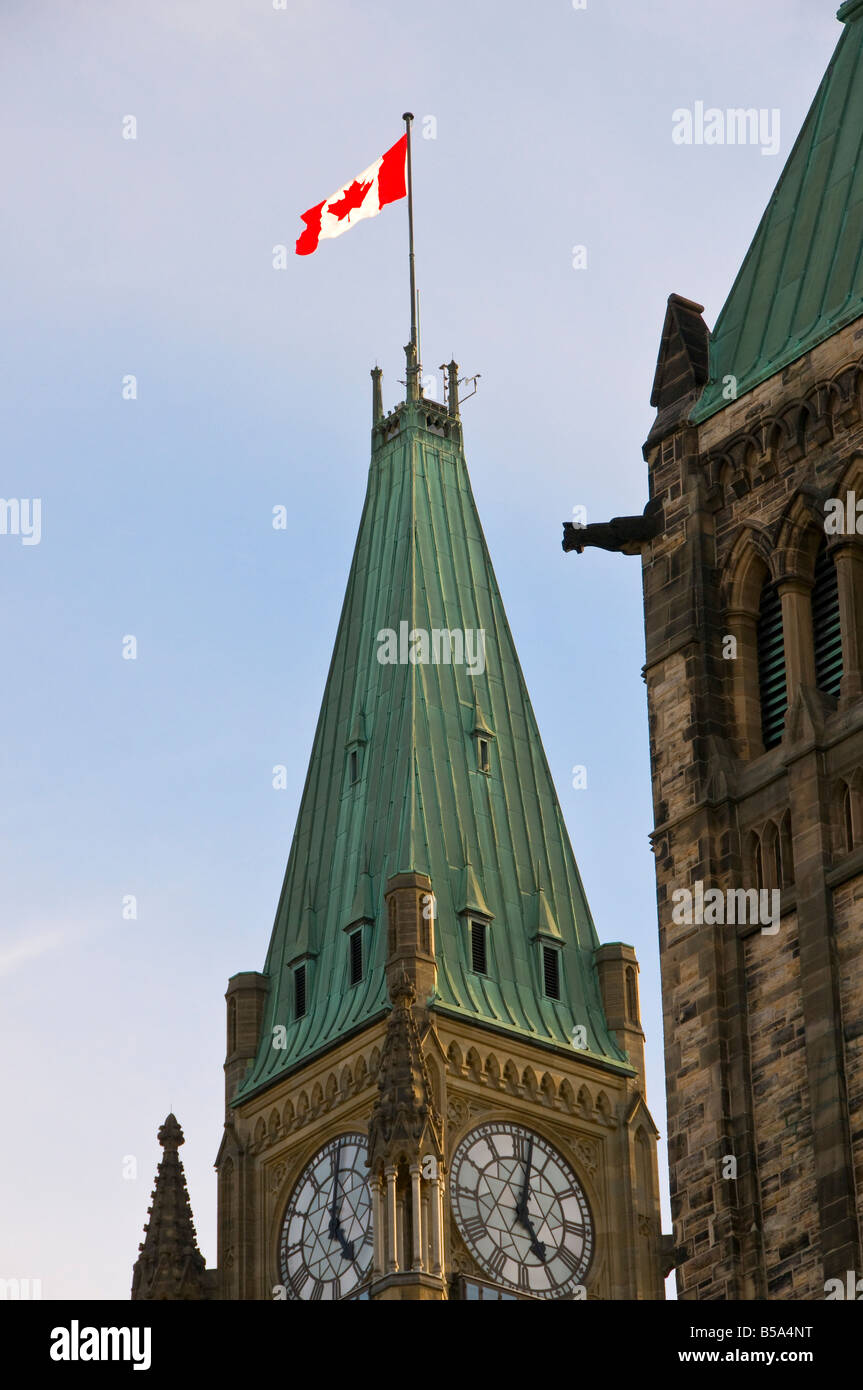 Frieden-Turm kanadischen Parlament Ottawa Ontario Kanada Stockfoto