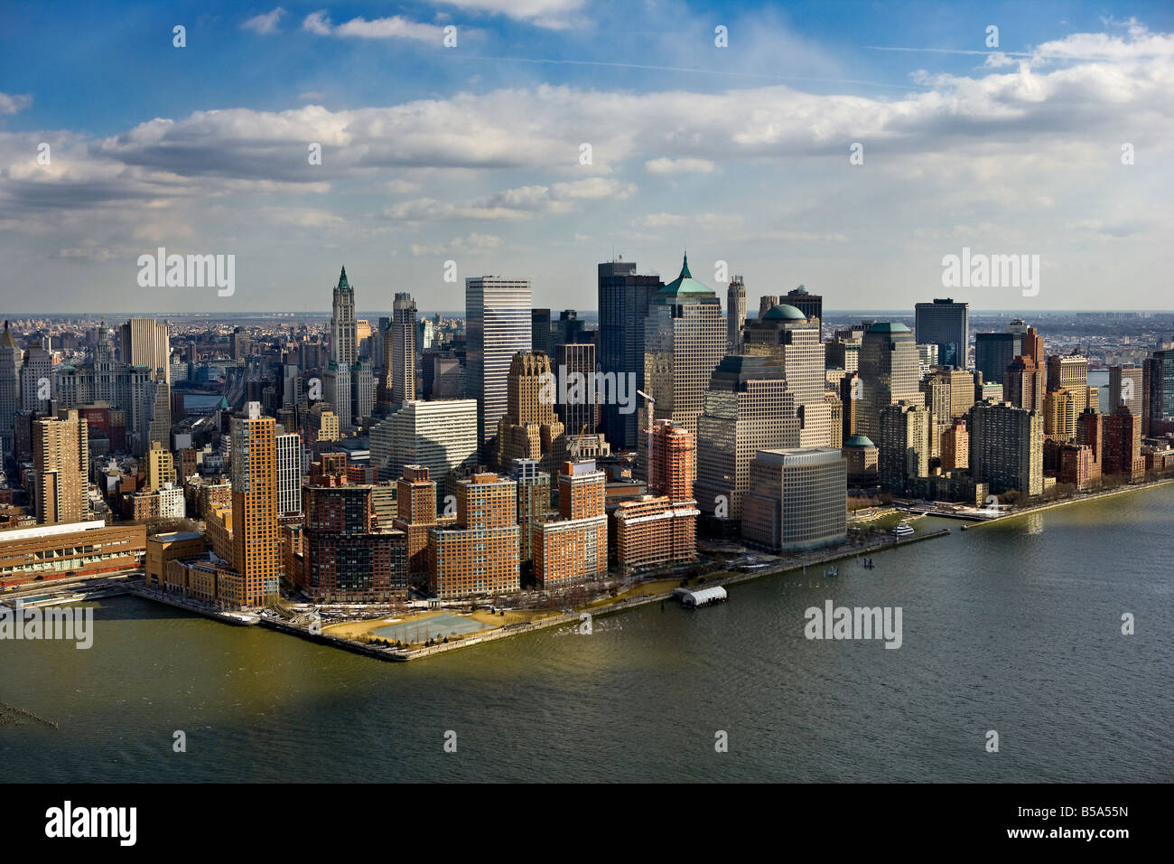 Der finanzielle Bezirk Insel Manhattan New York City Stockfoto
