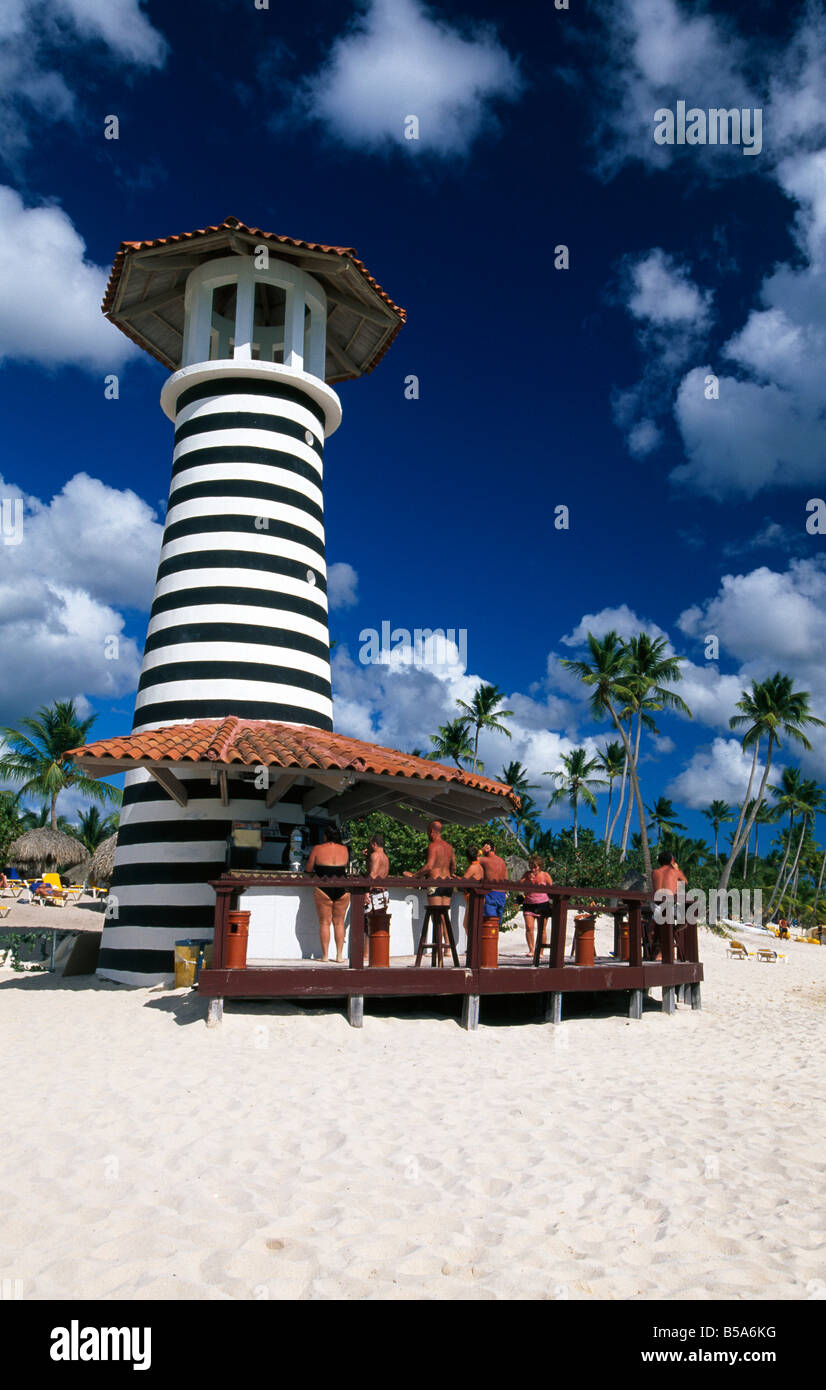 Strandbar in Bayahibe Dominikanische Republik Karibik Stockfoto