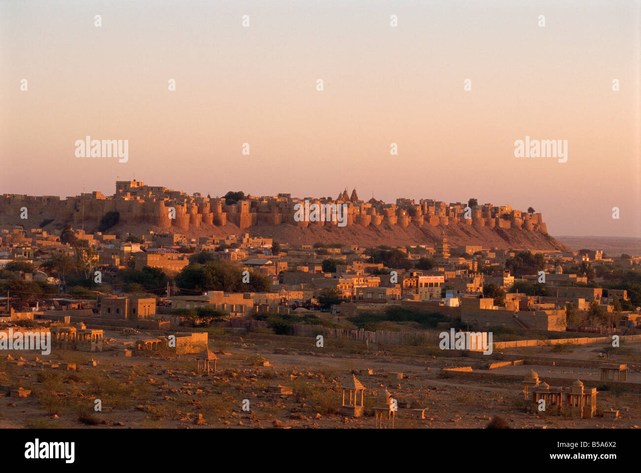 Befestigte Altstadt Jaisalmer Rajasthan Staat Indien Asien Stockfoto
