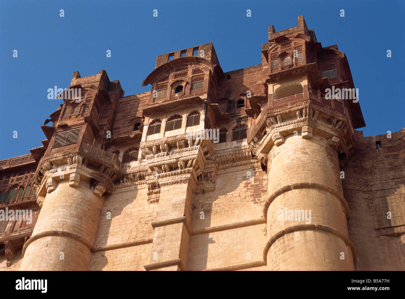 Das Meherangarh Fort erbaute 1459 AD Jodhpur Rajasthan Staat Indien Asien Stockfoto