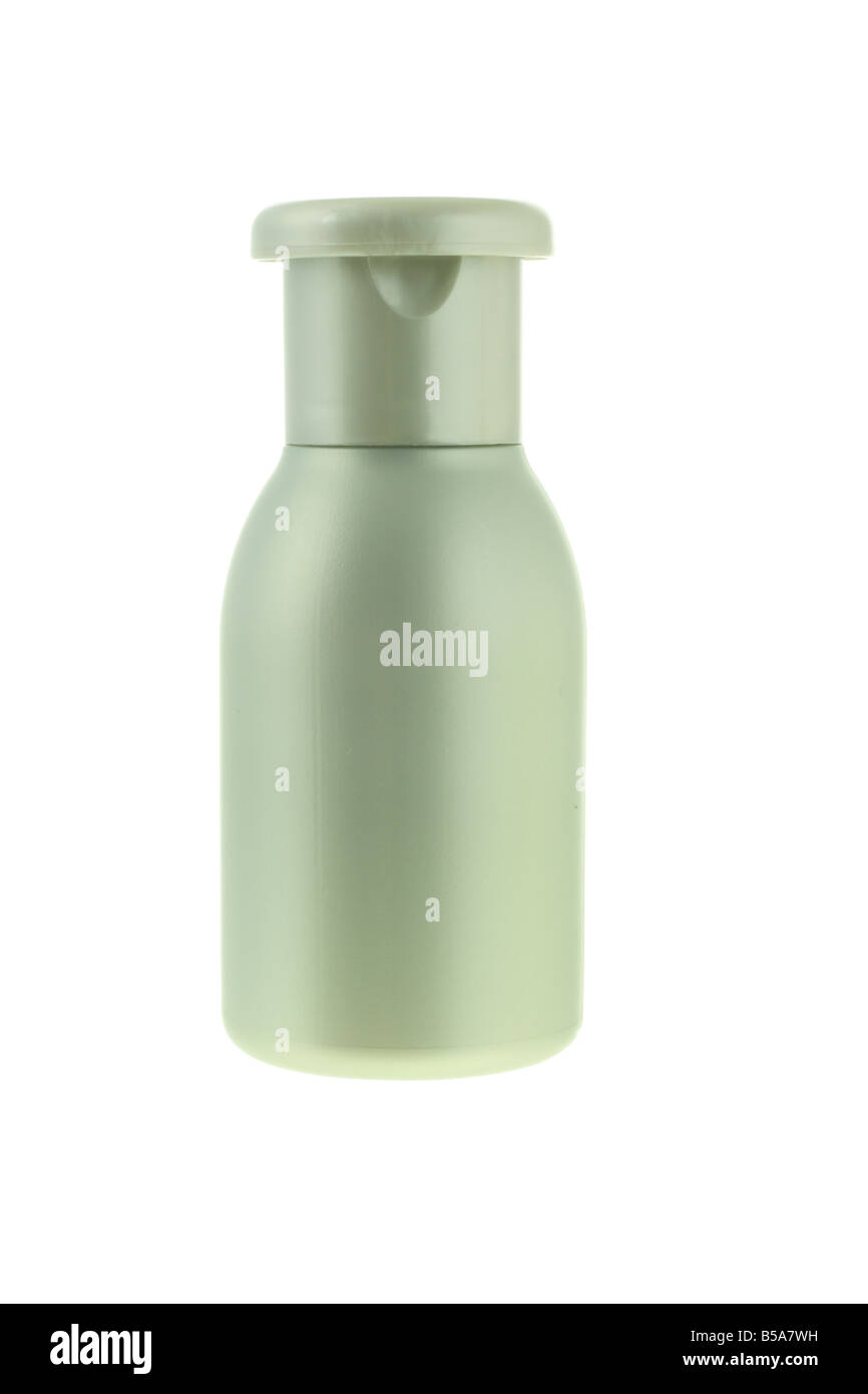 Flasche kosmetische Creme auf weißem Hintergrund Stockfoto