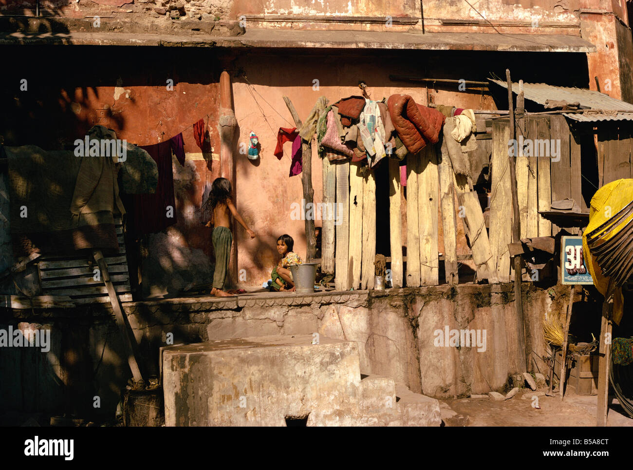 Armen Gehäuse Staat Jaipur Rajasthan Indien Asien Stockfoto