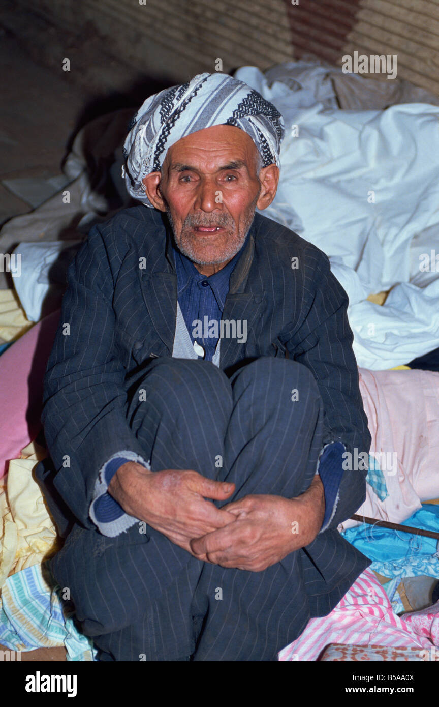 Älterer Mann in kurdischen Erbil Kurdistan Irak Nahost G Thouvenin Stockfoto