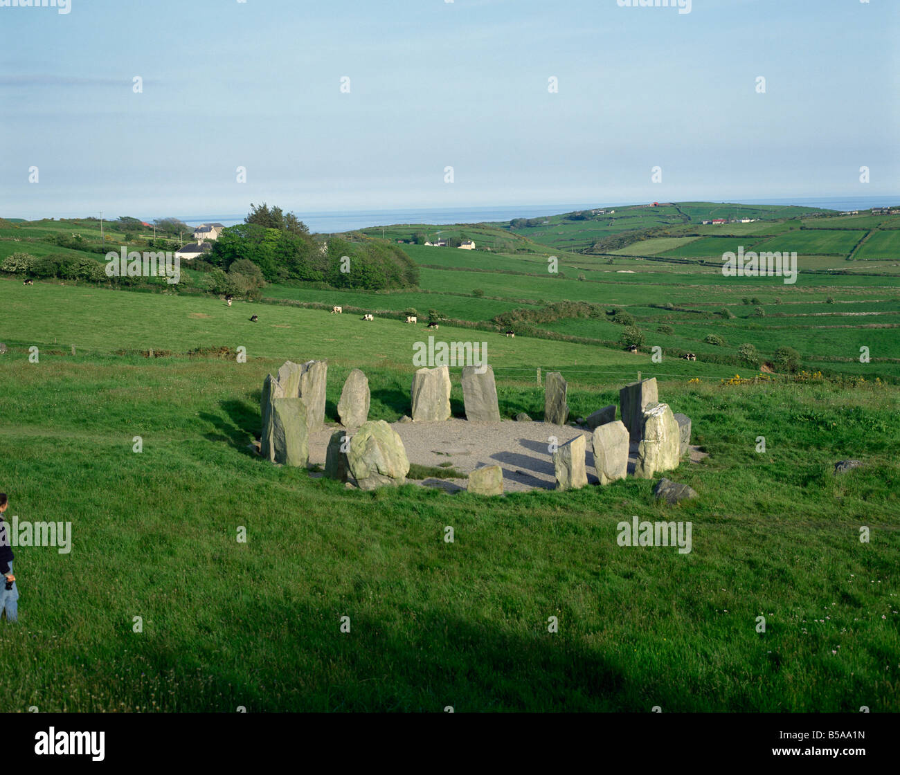 DROMBEG Stone Circle in der Nähe von Glandore County Cork Munster Republik von Irland Europa Stockfoto
