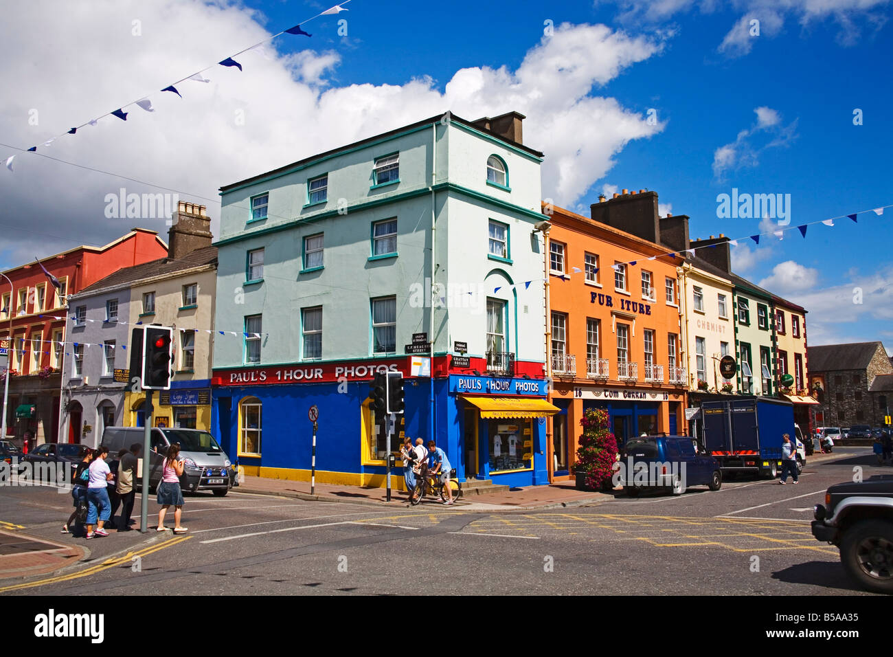 Grattan-Platz, Stadt Dungarvan, County Waterford, Munster, Irland, Europa Stockfoto