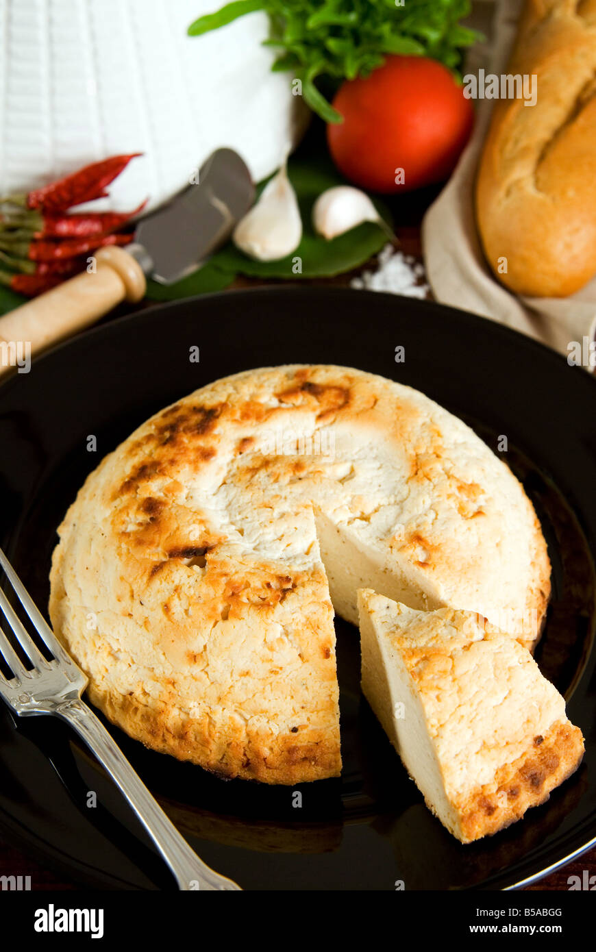 Ricotta Al Forno Ricotta Kase Im Ofen Gegart Italien Europa Stockfotografie Alamy