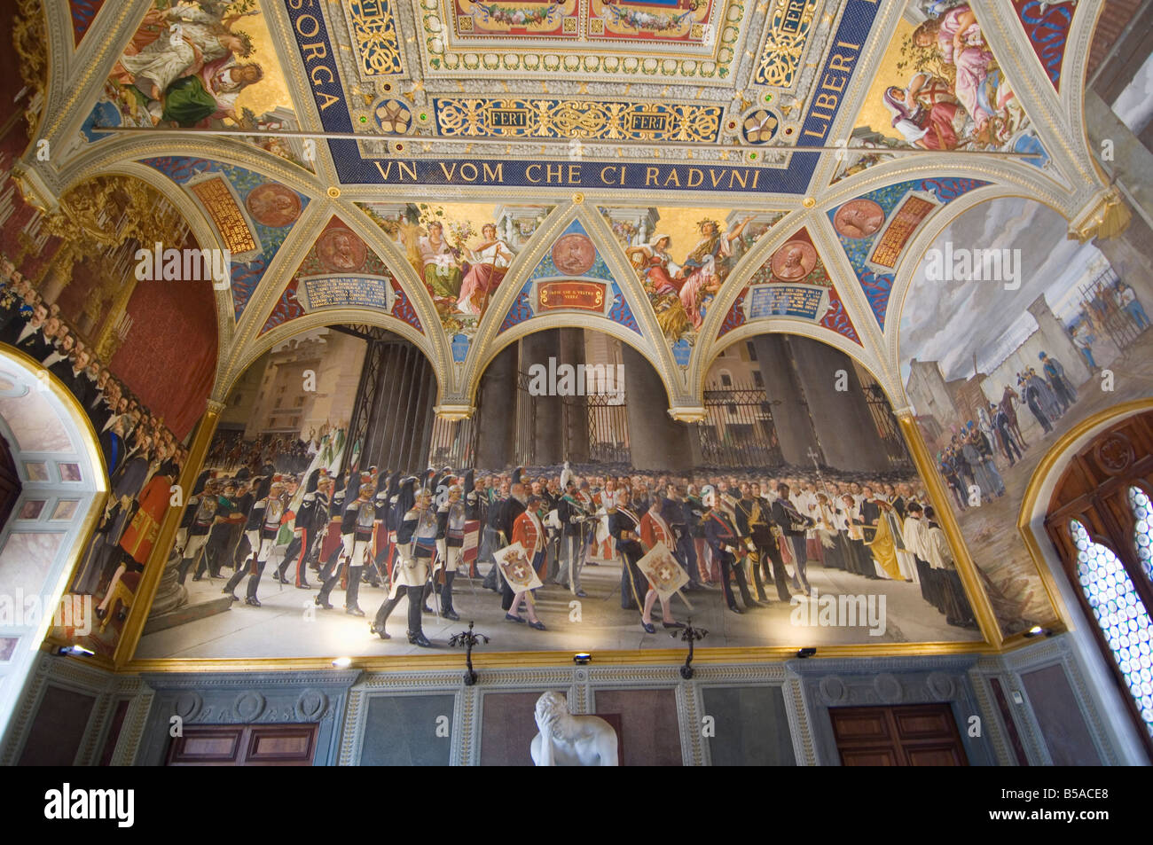 Gemälde im Palazzo Pubblico, Siena, Toskana, Italien, Europa Stockfoto