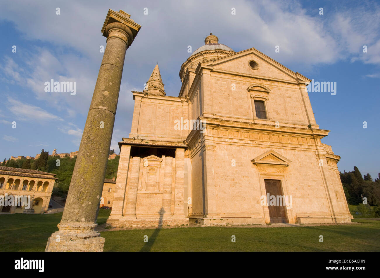 San Biagio Tempel, Montepulciano, Val d ' Orcia, Siena Provinz, Toskana, Italien, Europa Stockfoto