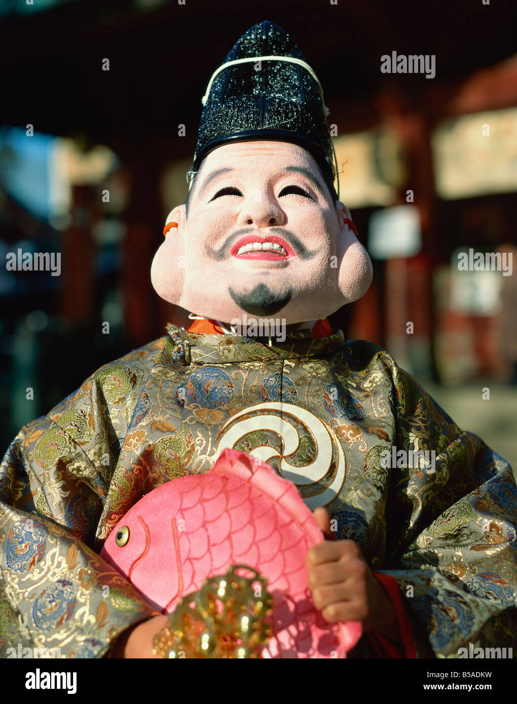 Maskierte Figur beim Festival, Japan Stockfoto