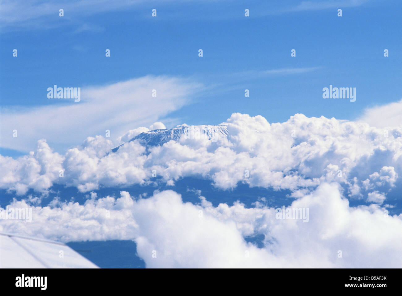 Kilimandscharo, UNESCO-Weltkulturerbe, gesehen von Flugzeugen, Kenia, Ostafrika, Afrika Stockfoto