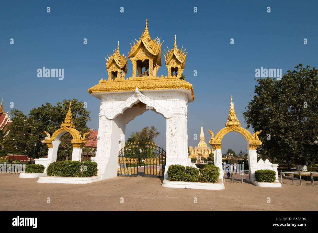 Pha, die Luang, Vientiane, Laos, Indochina, Südost-Asien Stockfoto