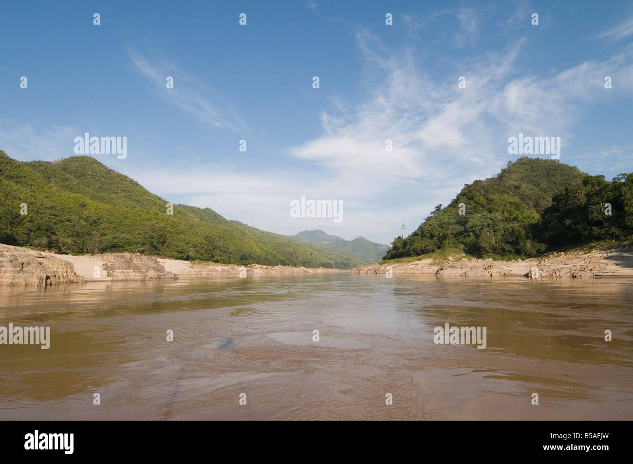 Mekong River in der Nähe von Luang Prabang, Laos, Indochina, Südost-Asien Stockfoto