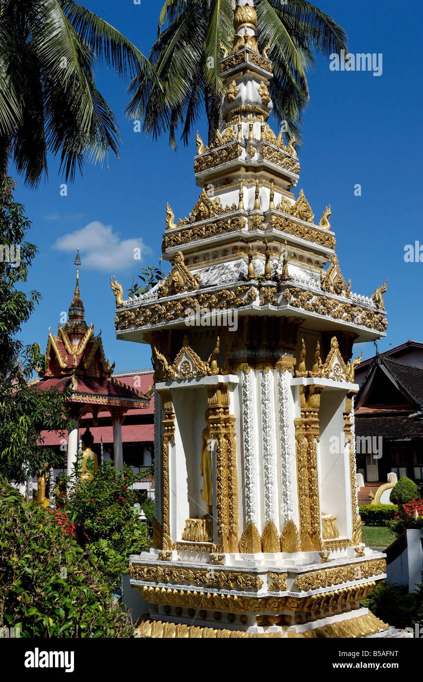 Wat Sisaket, gebaut auf Befehl des Chao Anou, letzter König von Vientiane, Vientiane, Laos, Indochina, Südost-Asien Stockfoto