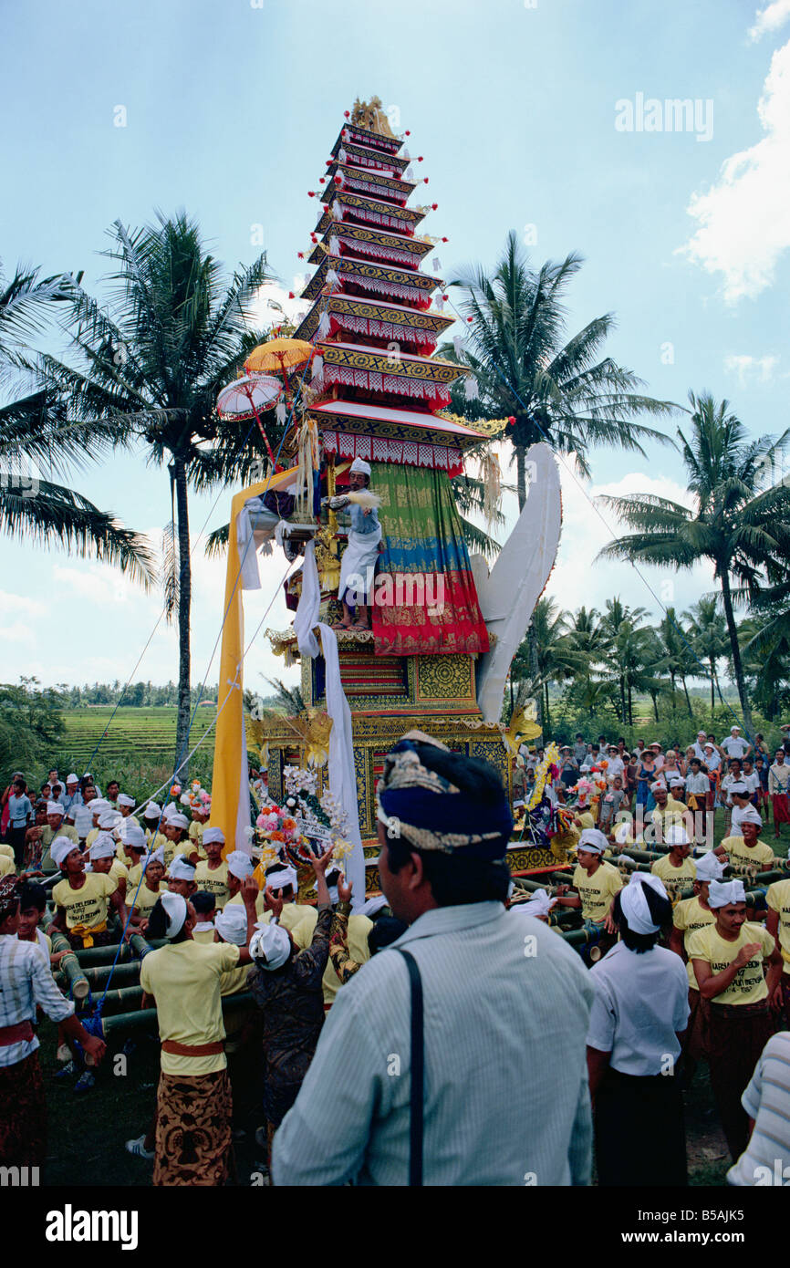 Beerdigung Turm Bestattungsriten Bali Indonesien Südost-Asien Asien Stockfoto